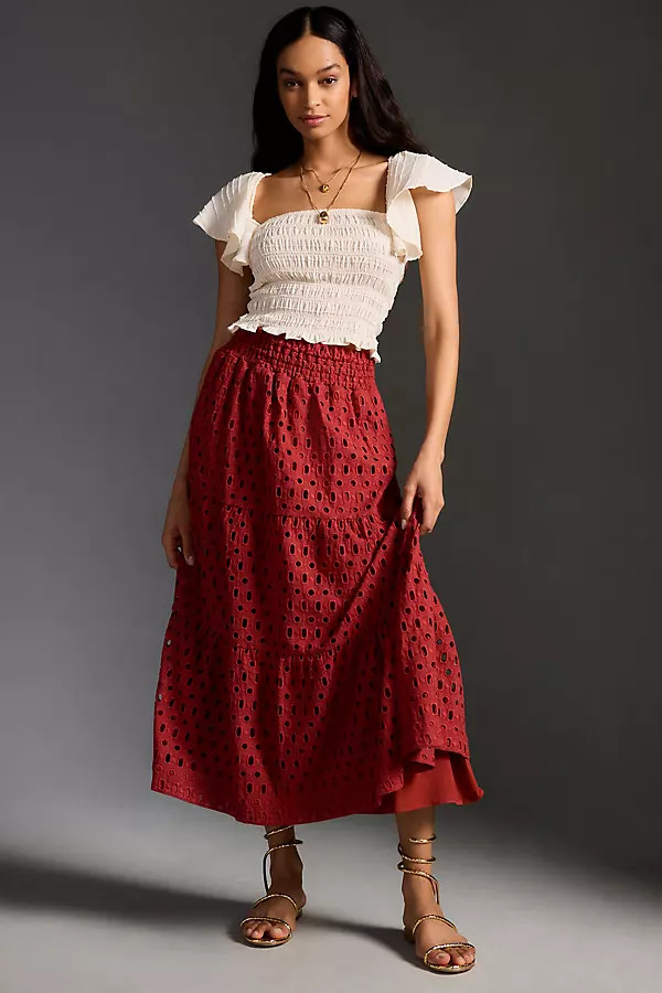 The Somerset Maxi Skirt: Eyelet Edition | Anthropologie (US)