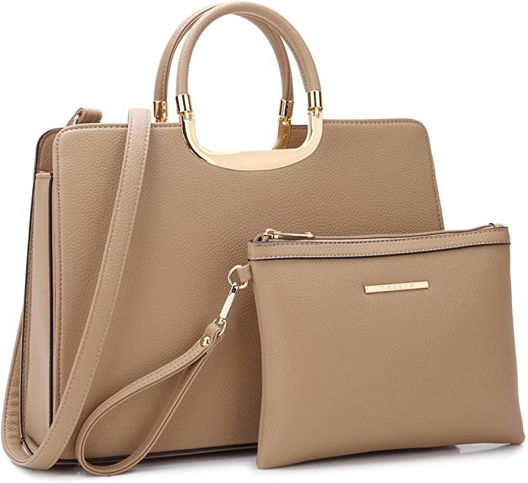 Womens Handbag Top Handle Shoulder Bag Tote Satchel Purse Work Bag with Matching Wallet | Amazon (US)