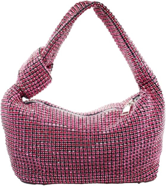 UMREN Bling Full Glitter Knotted Handbag for Women Crystal Rhinestone Hobo Dumpling Bag Diamond E... | Amazon (US)