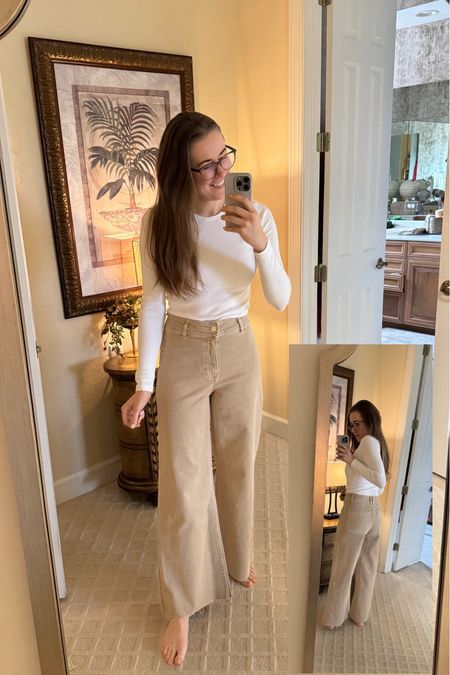 Obsessed with these wide leg pants! I’ve been trying to get on board with the trend and had a hard time finding the perfect pair until these. They’re so comfortable I wore them on the plane! I bought a size 4 based on their size chart  

🇺🇸 sites linked as exact
🇨🇦 sites linked as related/similar 
(Same product just different country sites)

#LTKhome #LTKfindsunder100 #LTKstyletip