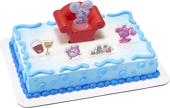 DecoSet® Blue’s Clues & You Cake Topper, 6-Piece Set of Decorations with Blue and Friends, Cre... | Amazon (US)