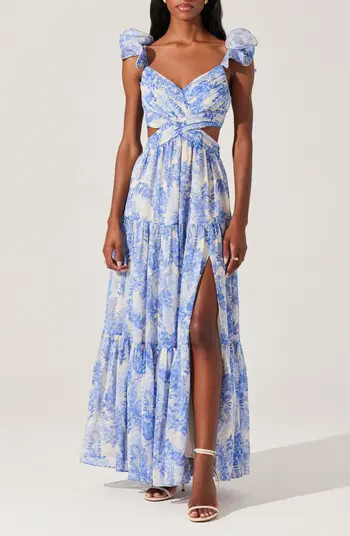 ASTR the Label Frittilaria Floral Cutout Detail Maxi Dress | Nordstromrack | Nordstrom Rack