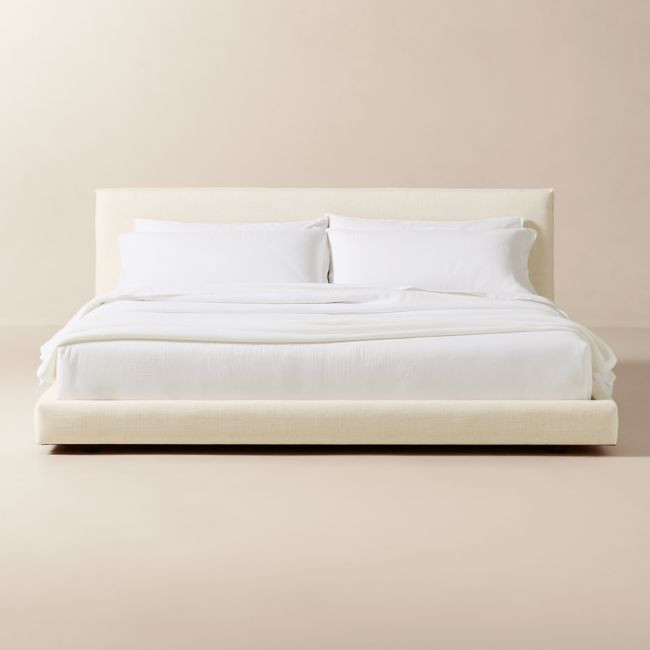Facade Soft White King Bed | CB2