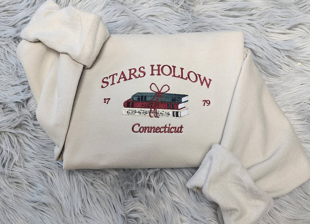 Embroidered Stars Hollow Connecticut Sweatshirt Connecticut - Etsy | Etsy (US)