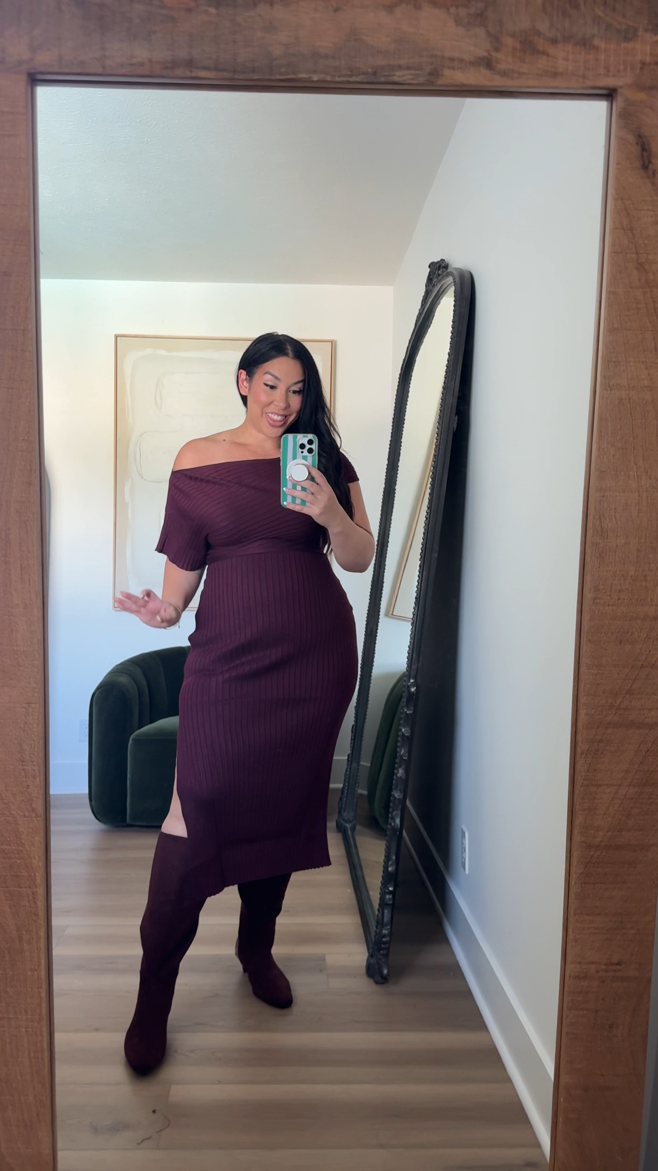 This dress is stunning... off the shoulder and so stretchy! Wearing an XL! lulus, plaid dress, fall style, fall fashion, midsize, curvy friendly 

 #LTKSeasonal #LTKMidsize