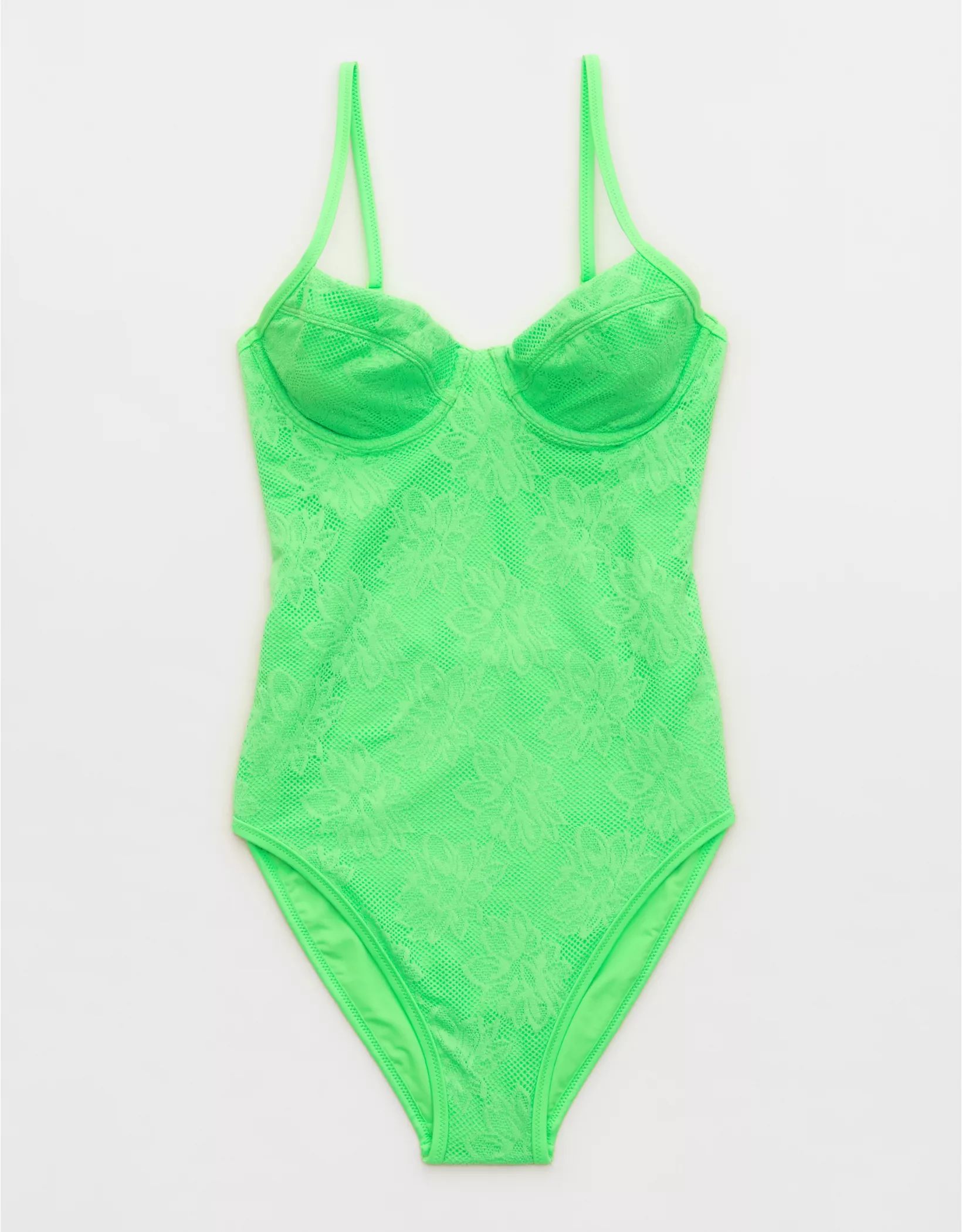 Aerie Lace Underwire One Piece Swimsuit | Aerie