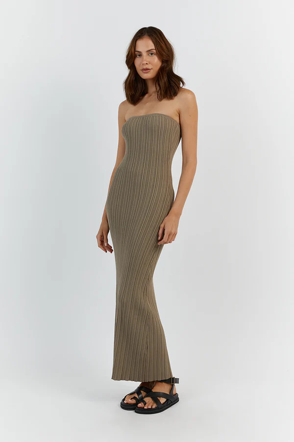 SIENNA MOSS BANDEU MIDI DRESS | DISSH