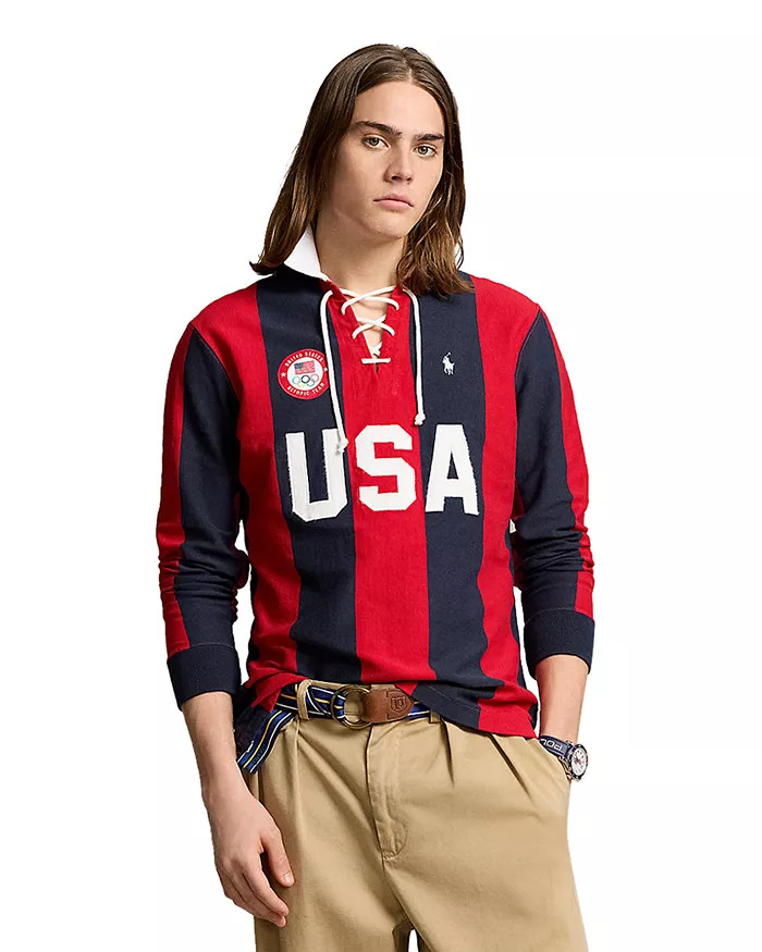 Polo Ralph Lauren Team USA Classic Fit Tie Placket Rugby Shirt Back to results -  Men - Bloomingd... | Bloomingdale's (US)