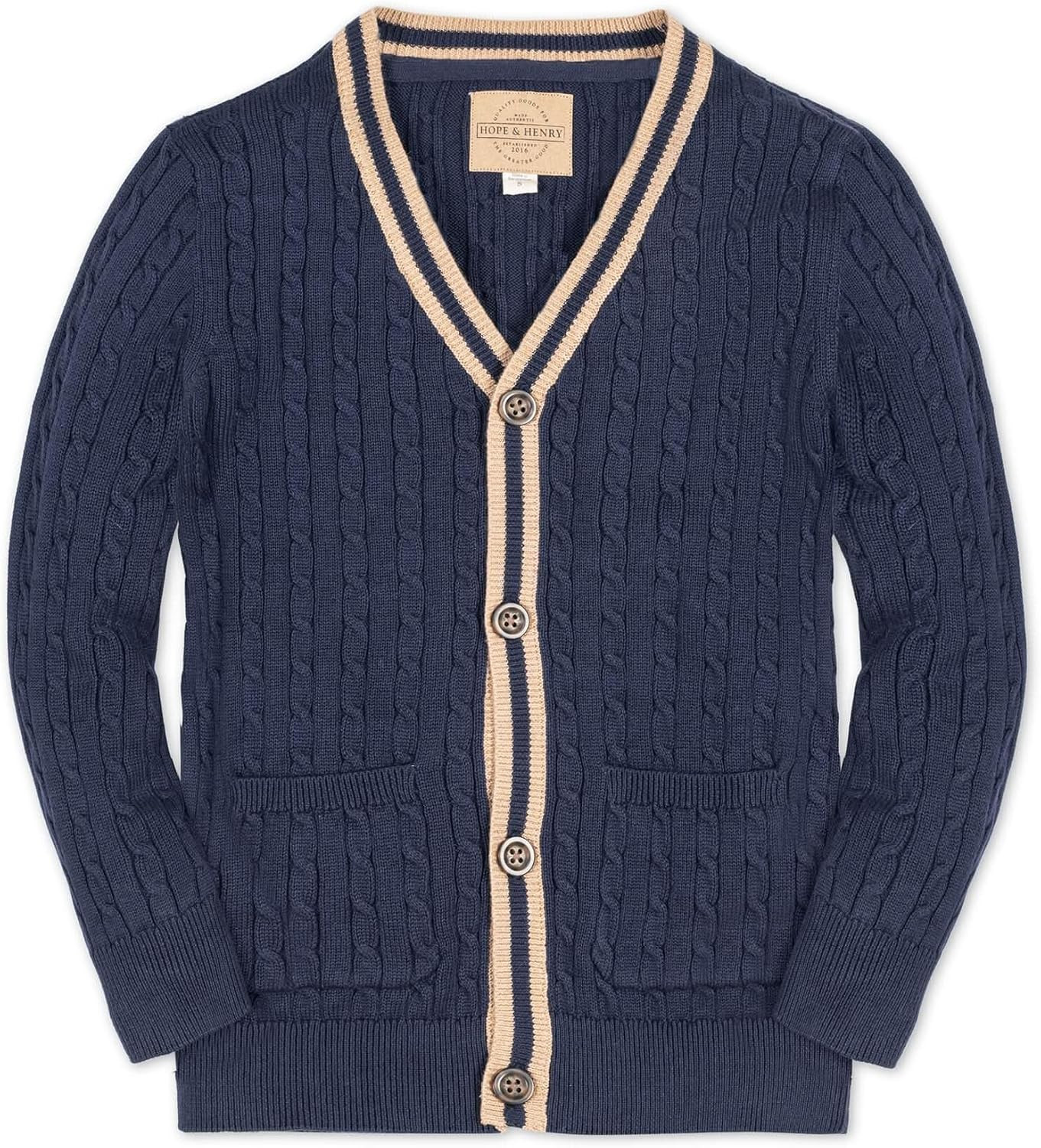 Hope & Henry Layette Cable Cardigan | Amazon (US)