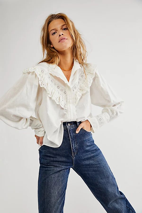 Hit The Road Buttondown by Free People, White, M | Free People (UK)
