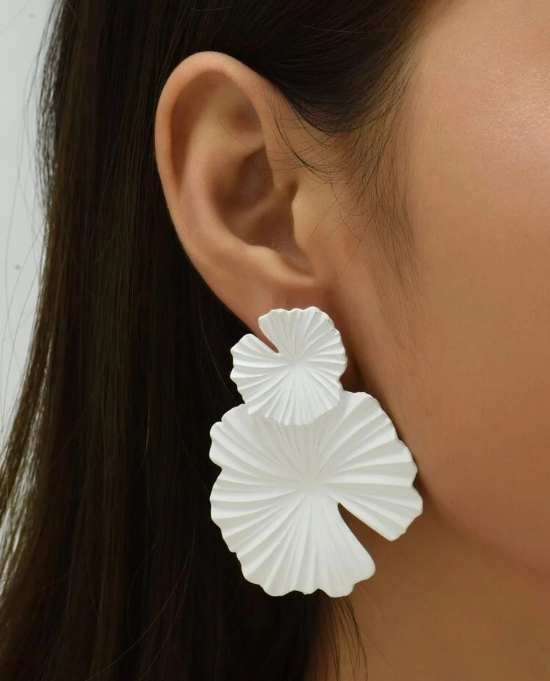 White Flower Earrings, Petal Earrings, Wedding Earrings,  Bridal Earrings, White Floral  Earrings... | Etsy (US)