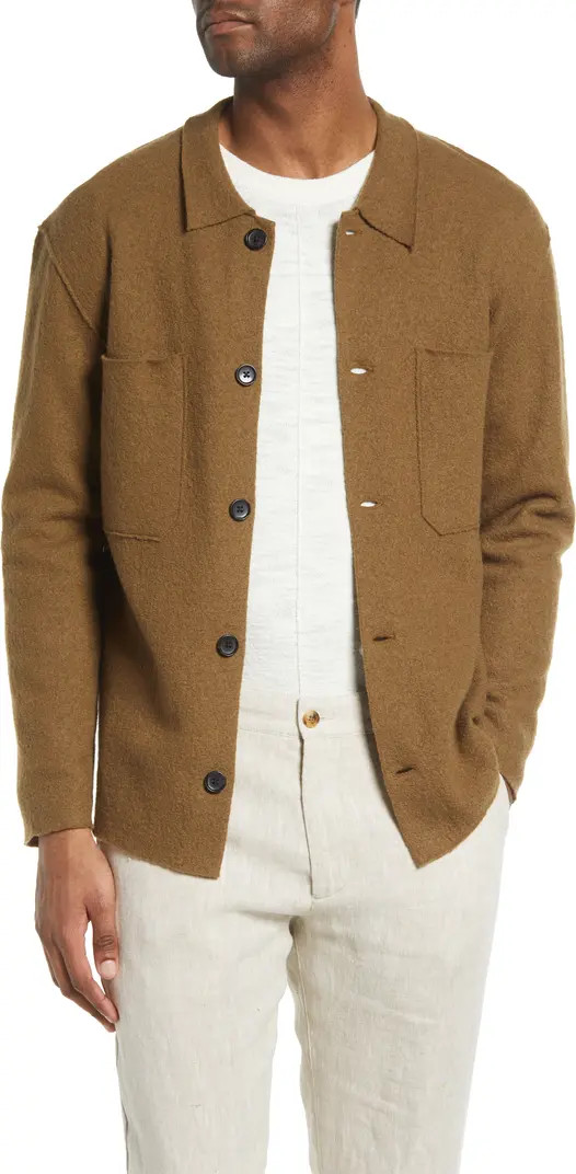 NN07 Jonas Boiled Merino Wool Shirt Jacket | Nordstrom | Nordstrom