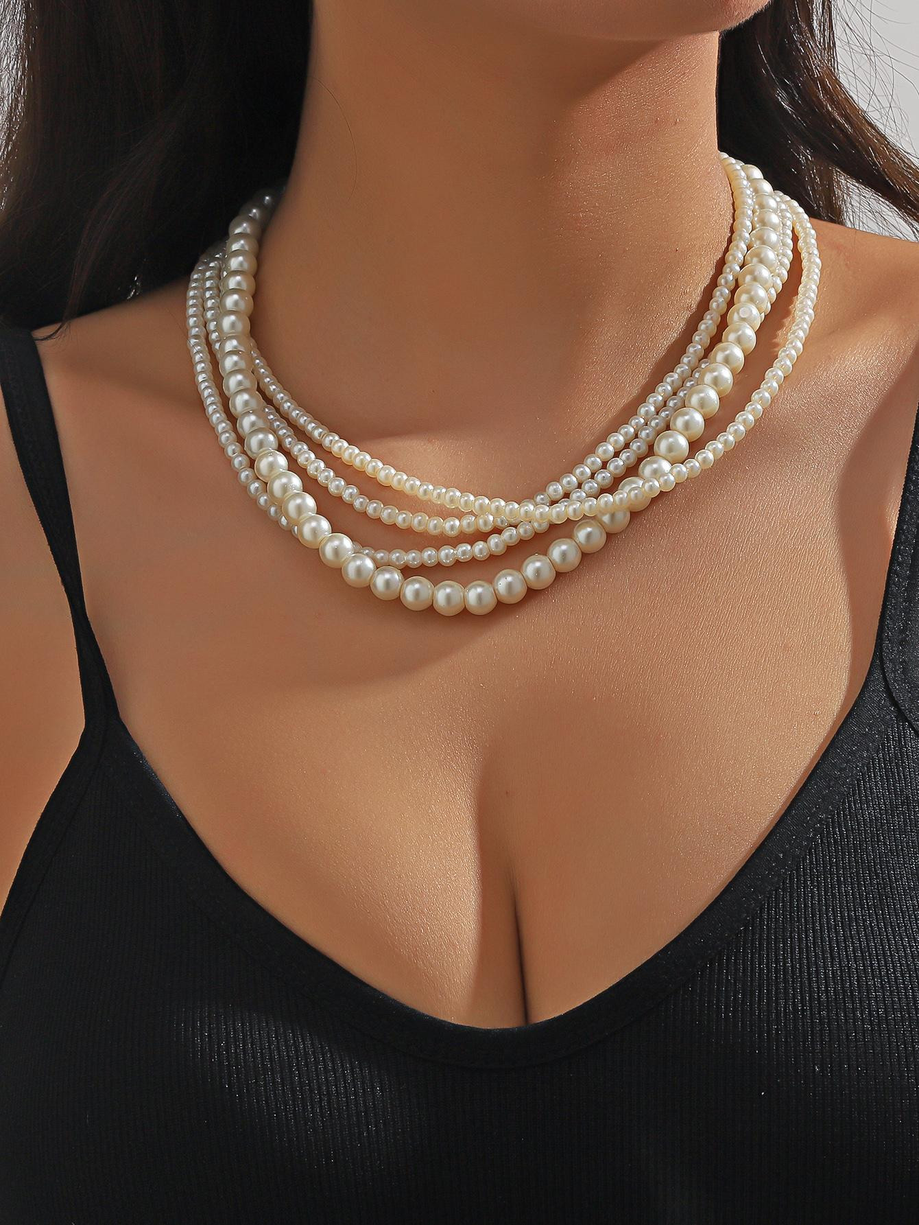 Collier Avec Fausses Perles  SKU: sj23052008296960102.75€TVA incluse2.61€Inscrivez-vous maint... | SHEIN