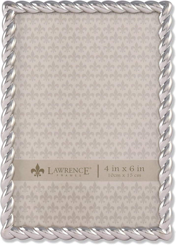 Lawrence Frames Rope Design Metal Frame, 4x6, Silver | Amazon (US)