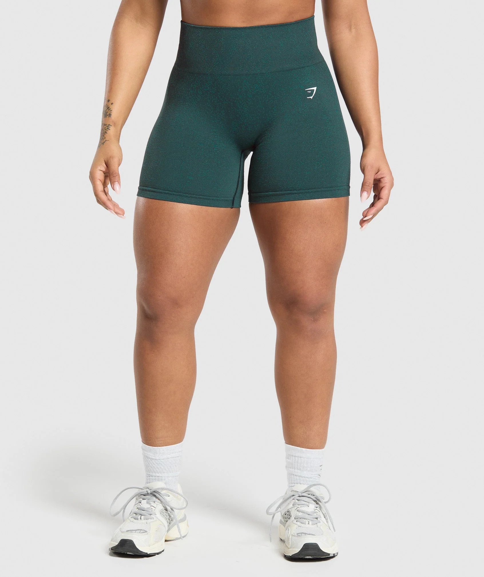 Gymshark Adapt Fleck Seamless Shorts - Darkest Teal/Functional Teal | Gymshark US
