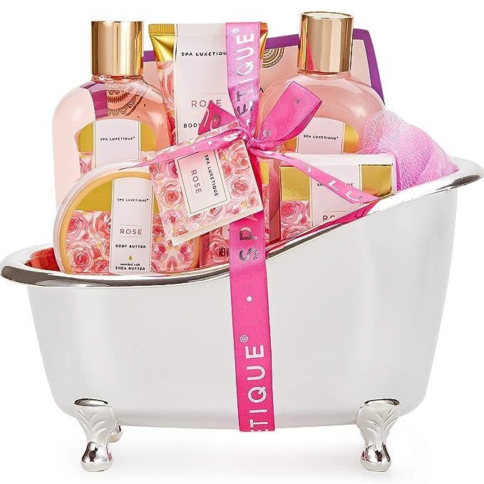 Bath Sets for Women, Spa Luxetique Gift Baskets for Women, Valentines Day Gifts, 8 Pcs Relaxing S... | Amazon (US)