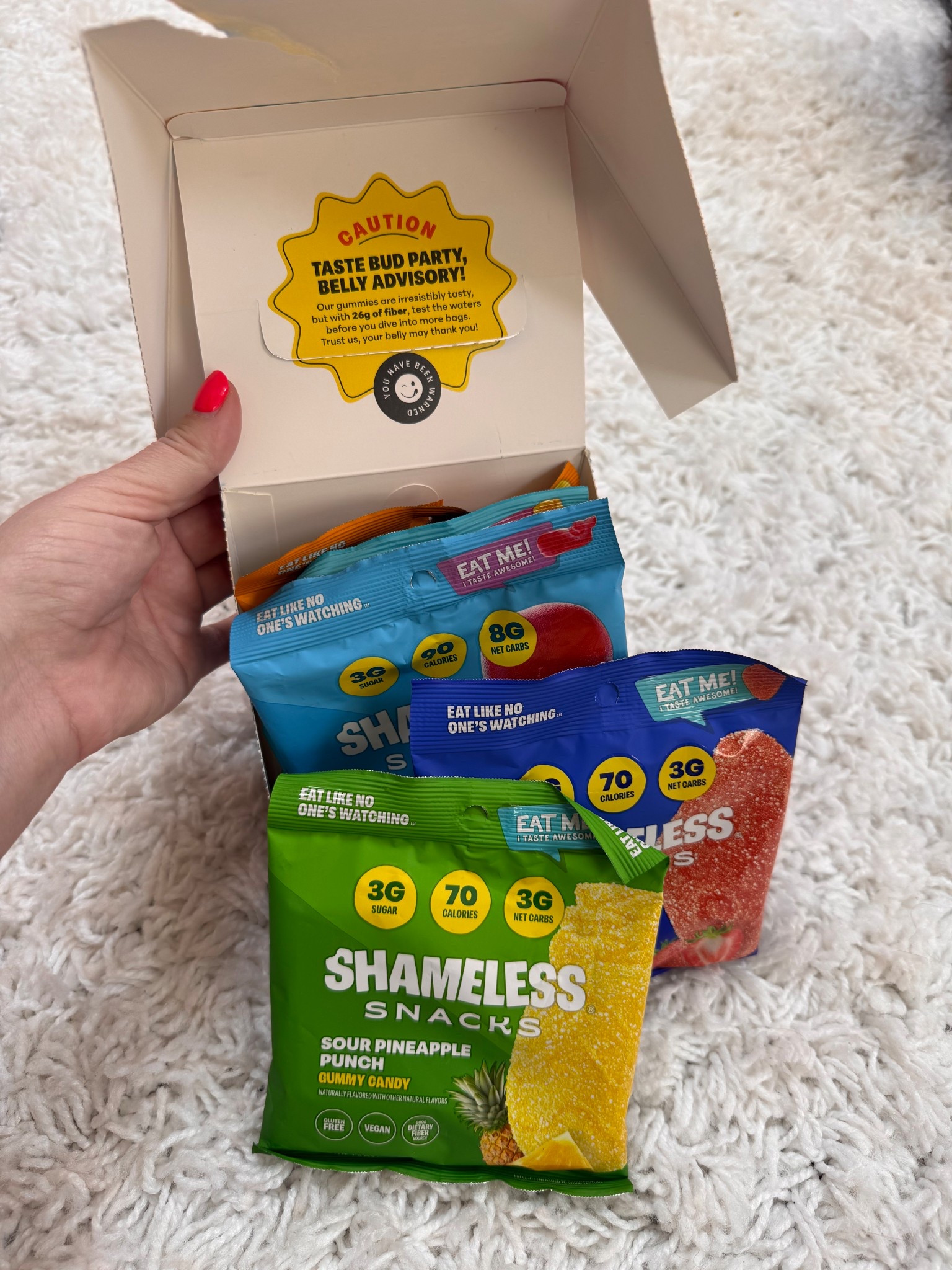 Just unboxed these amazing gummies from @ShamelessSnacks. Perfect for snacking! They come in a variety of delicious flavors, and each serving is only 3g of sugar. A must-try for anyone looking to enjoy candy without the sugar crash. 

#LTKGiftGuide #LTKHoliday #LTKFindsUnder50