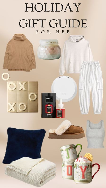 Indulge her with the gift of comfort this holiday season! 🎁💕 Wrap her in luxury with plush Ugg slippers, a relaxing Pura diffuser, and a cozy blanket and pillow set. Add fun with a decorative Tik-Tak-Toe game, a stylish matching lounge set, and snug coffee mugs for her favorite brew. Top it off with a soft, warm sweater. Click to shop these cozy delights perfect for lounging in style. 

Gift guide for her | cozy essentials | lounge luxuries | holiday shopping 🛍️🕯️ 


#LTKhome #LTKGiftGuide #LTKHoliday