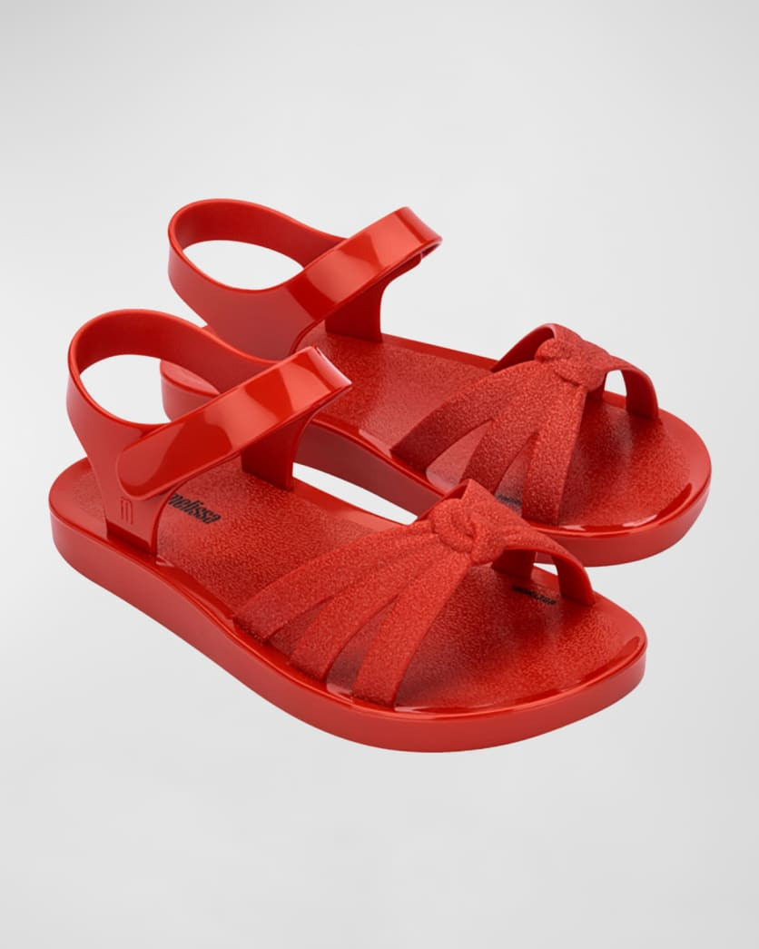 Girl's Glitter Grip-Strap PVC Sandals, Baby/Kids | Neiman Marcus