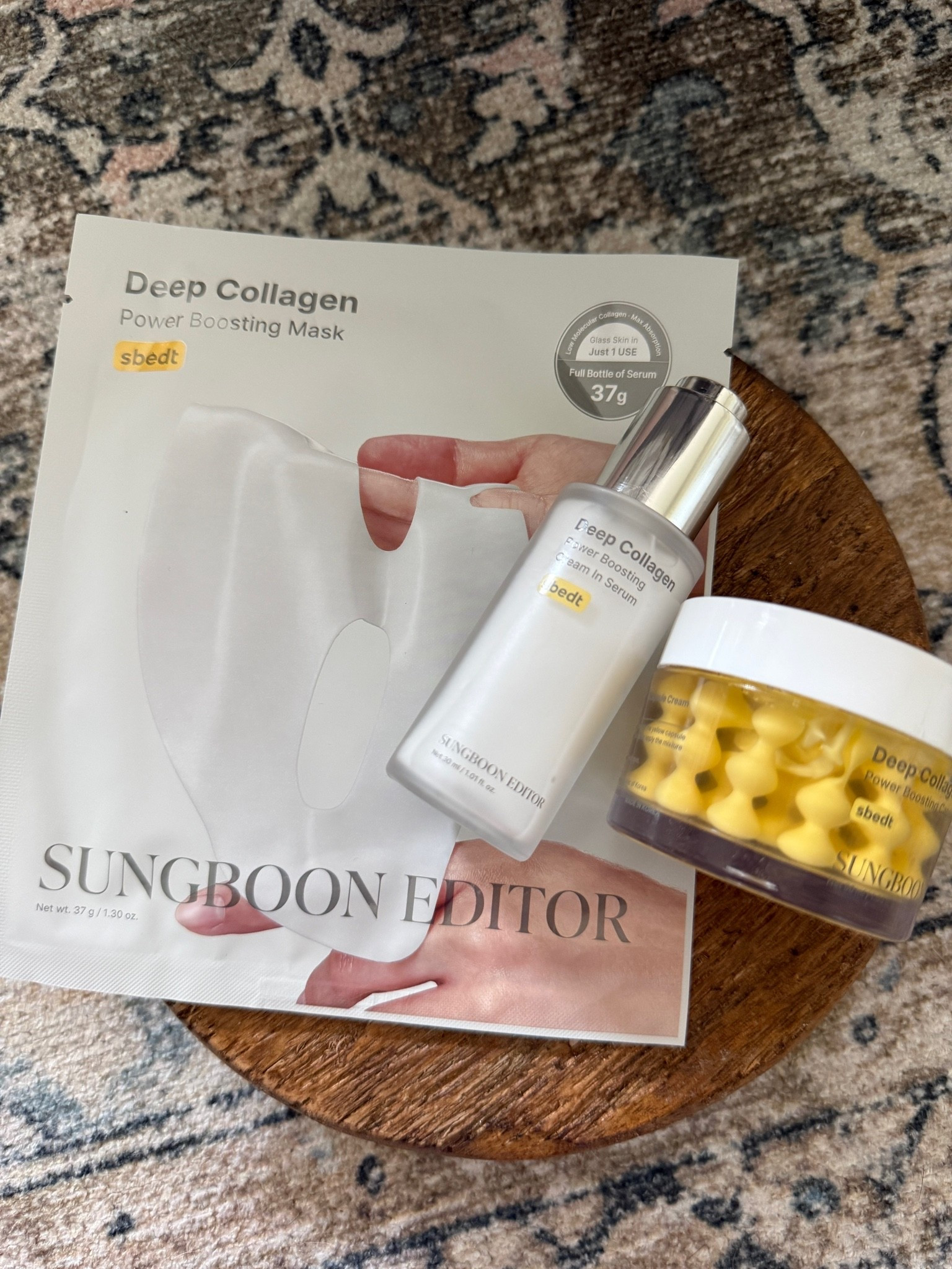 Selfcare collagen mask and serum