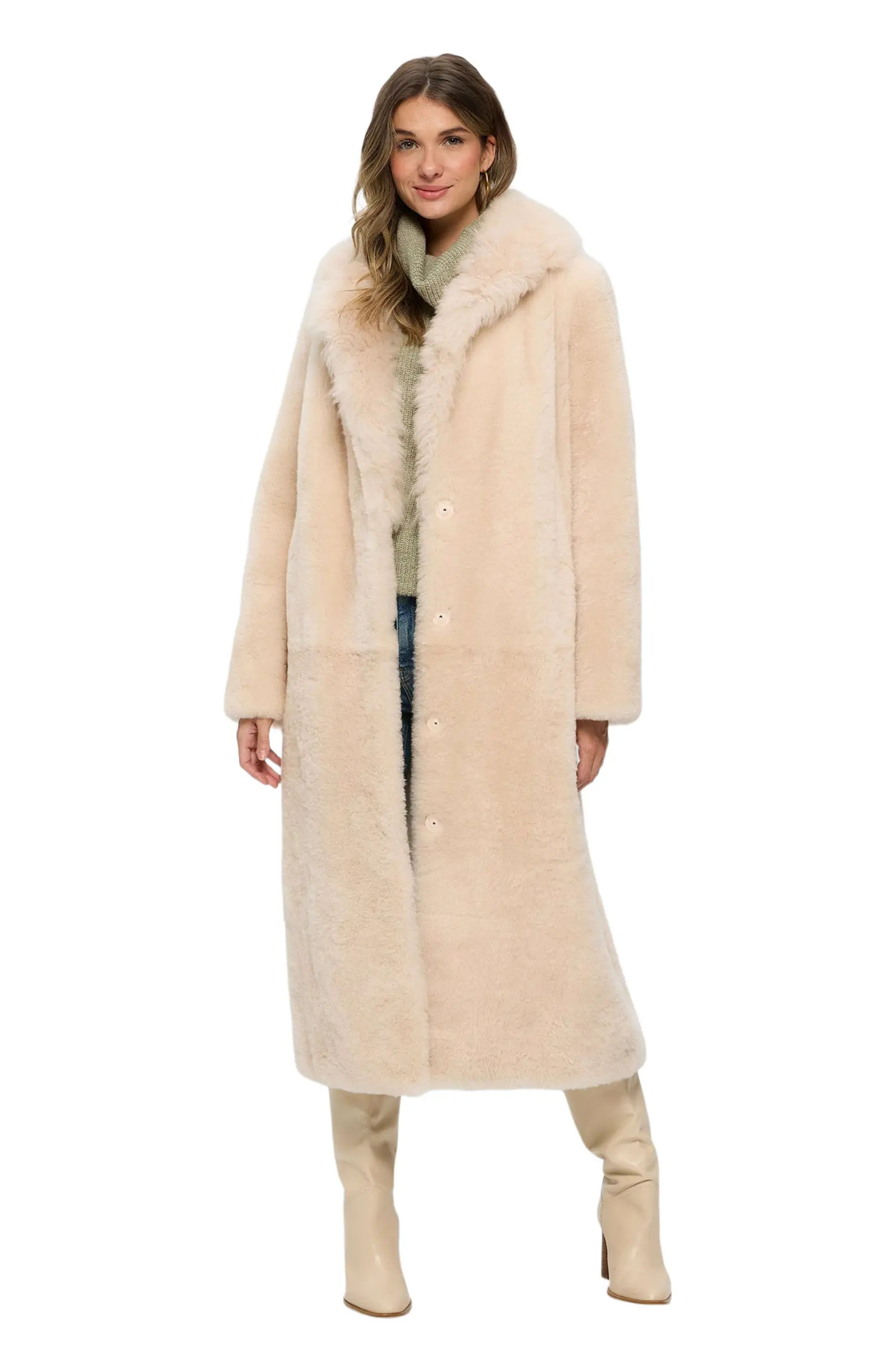 GORSKI Sheared Genuine Shearling Coat | Nordstrom | Nordstrom