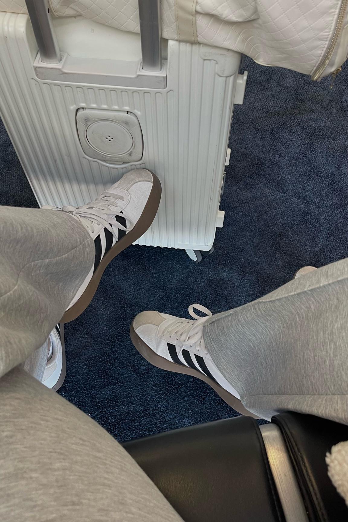 Traveling to New York for work & we didn’t plan to twin - just both naturally are big fans of adidas !! 🤎

Wearing my favorite Amazon travel set  

#LTKMidsize #LTKTravel