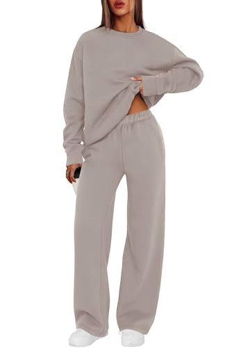 XIEERDUO Sweatsuits Women 2 Piece Outfit Sweat Set Two Piece Matching Sets for Women Airport Outfits 2025 Euro Vacation-Outfits Luxury Outfit Track Suits Coffegrey M | Amazon (US)