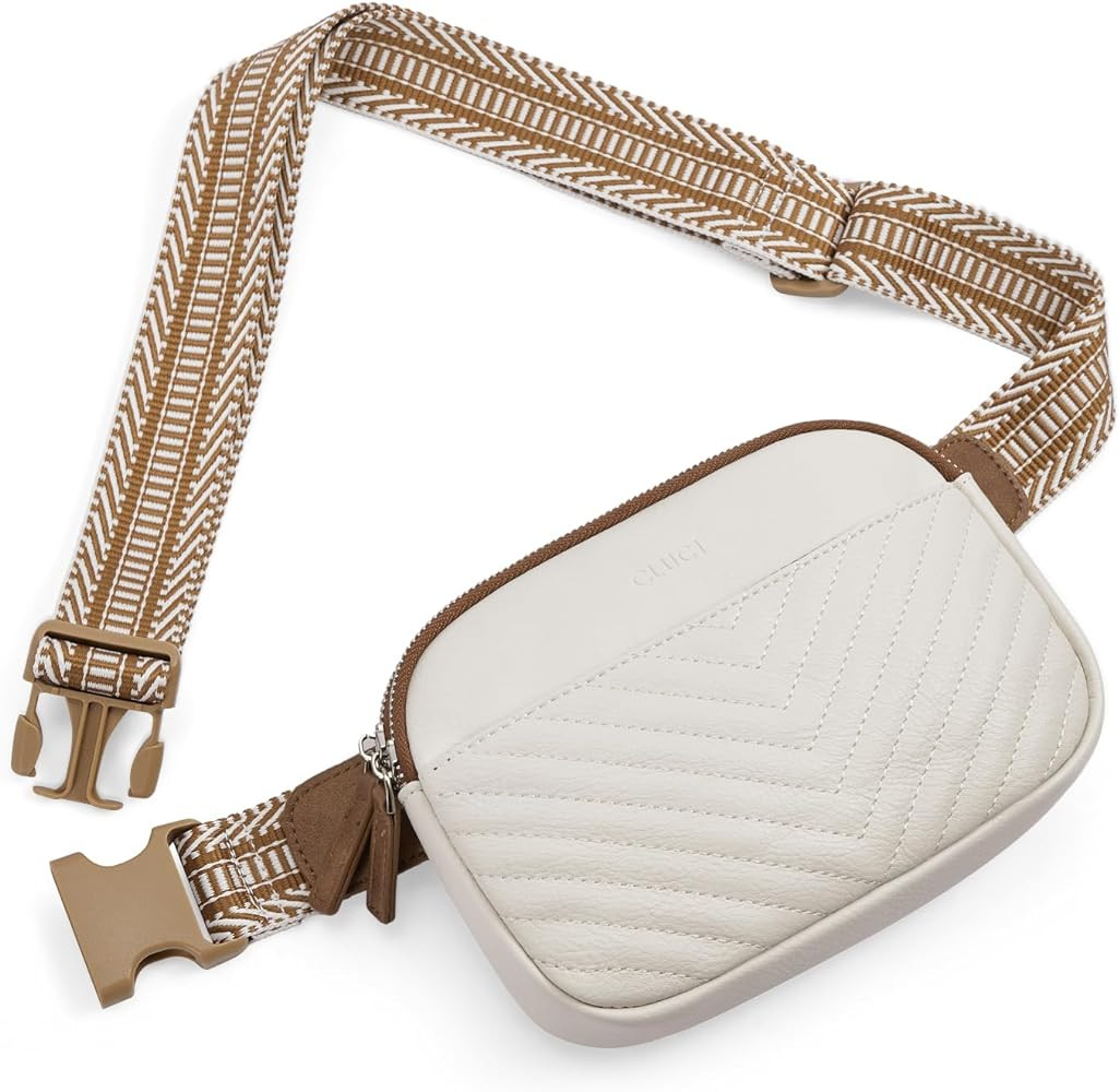 CLUCI Belt Bag for Women, Mini Everywhere Crossbody Waist Bag Adjustable Strap, Vegan Leather Women's Fanny Pack | Amazon (US)