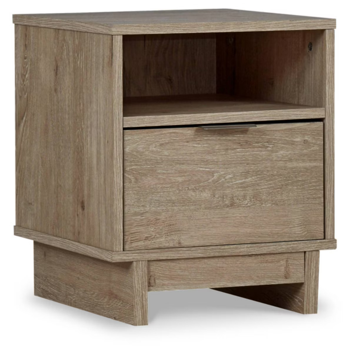 Oliah Nightstand Natural: Contemporary Design, Open Cubby, Laminated Surface - Signature Design b... | Target