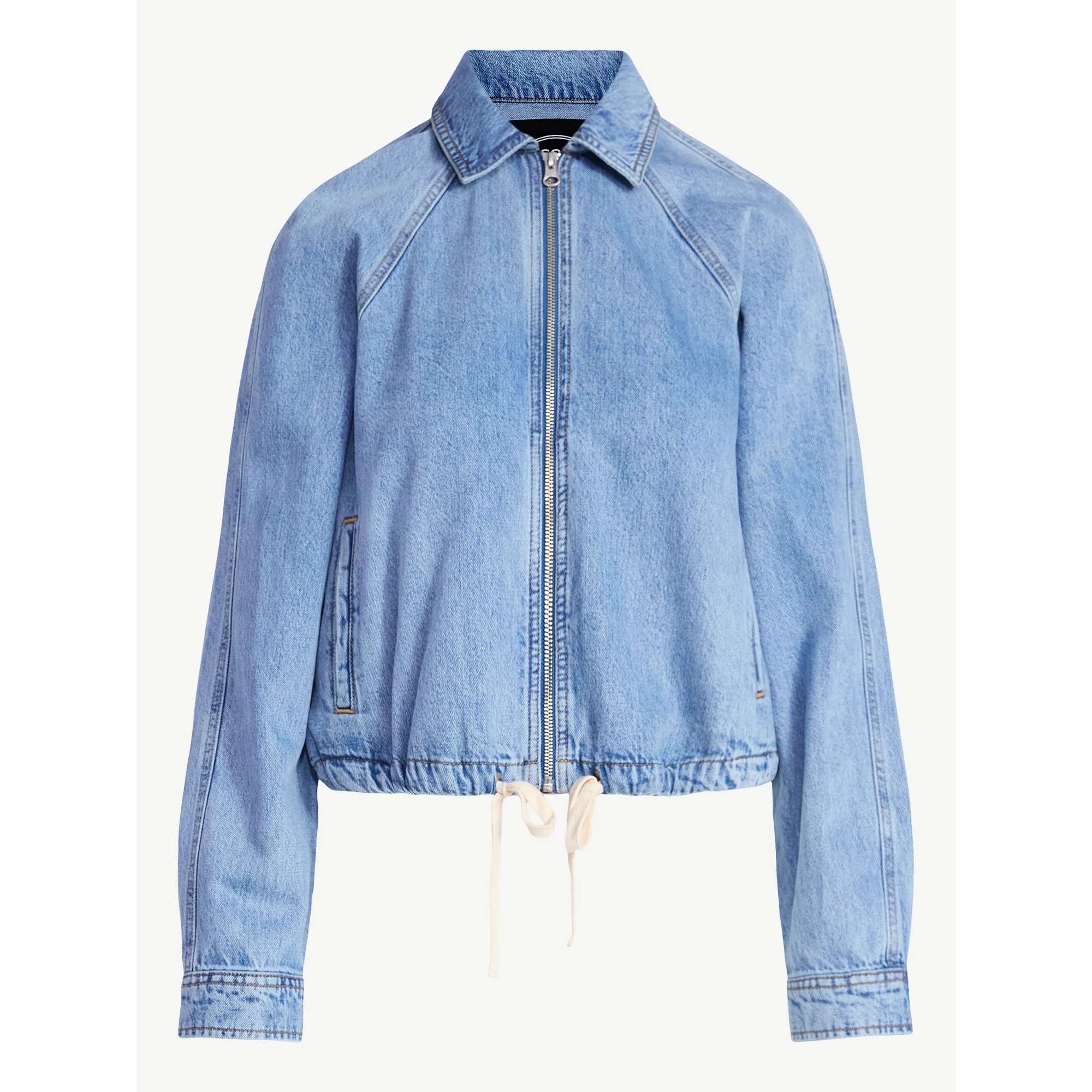 Scoop Women's and Women's Plus Denim Bomber Jacket, Midweight, Sizes XS-4X | Walmart (US)