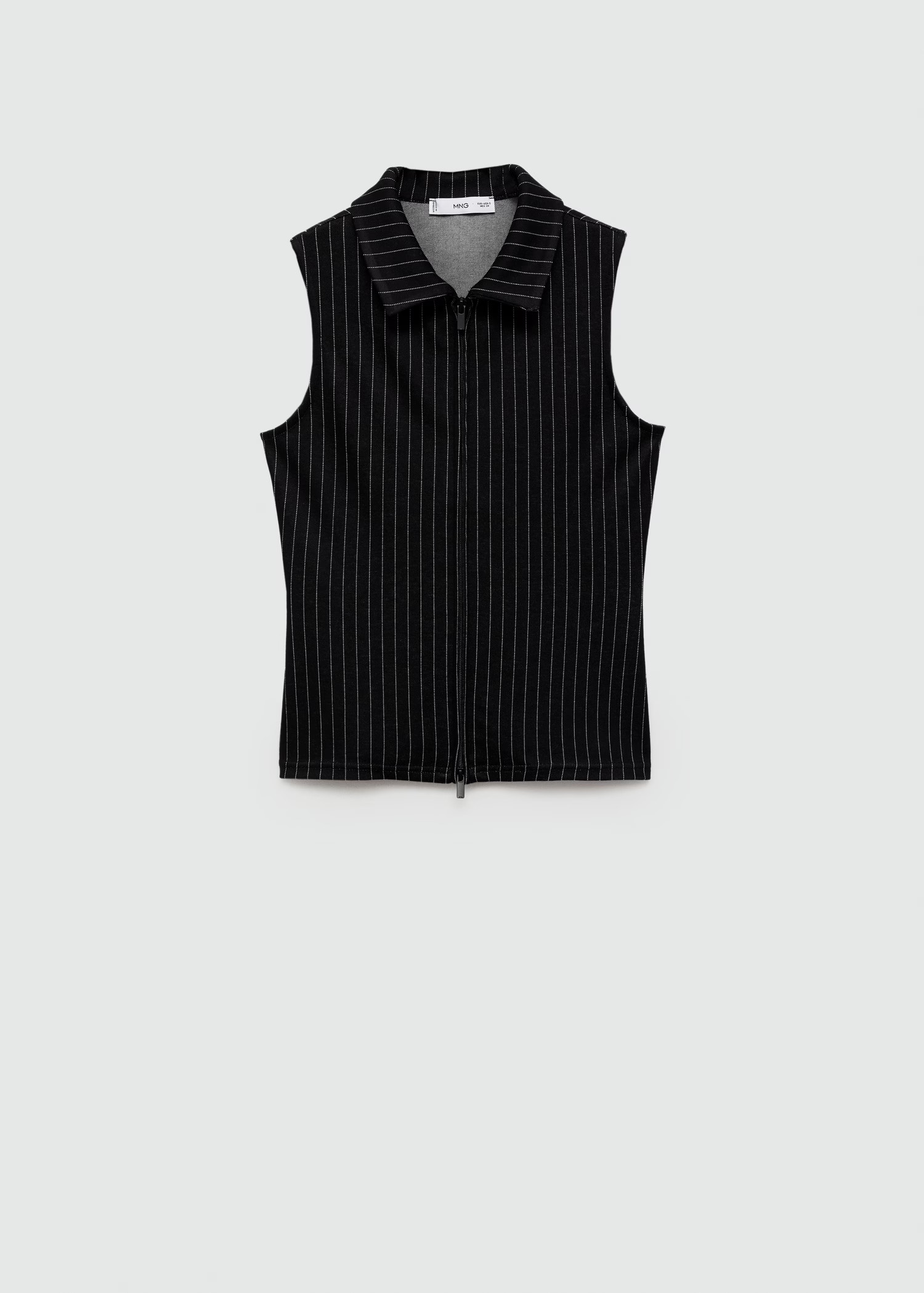 Striped top with double zipper | MANGO (US)