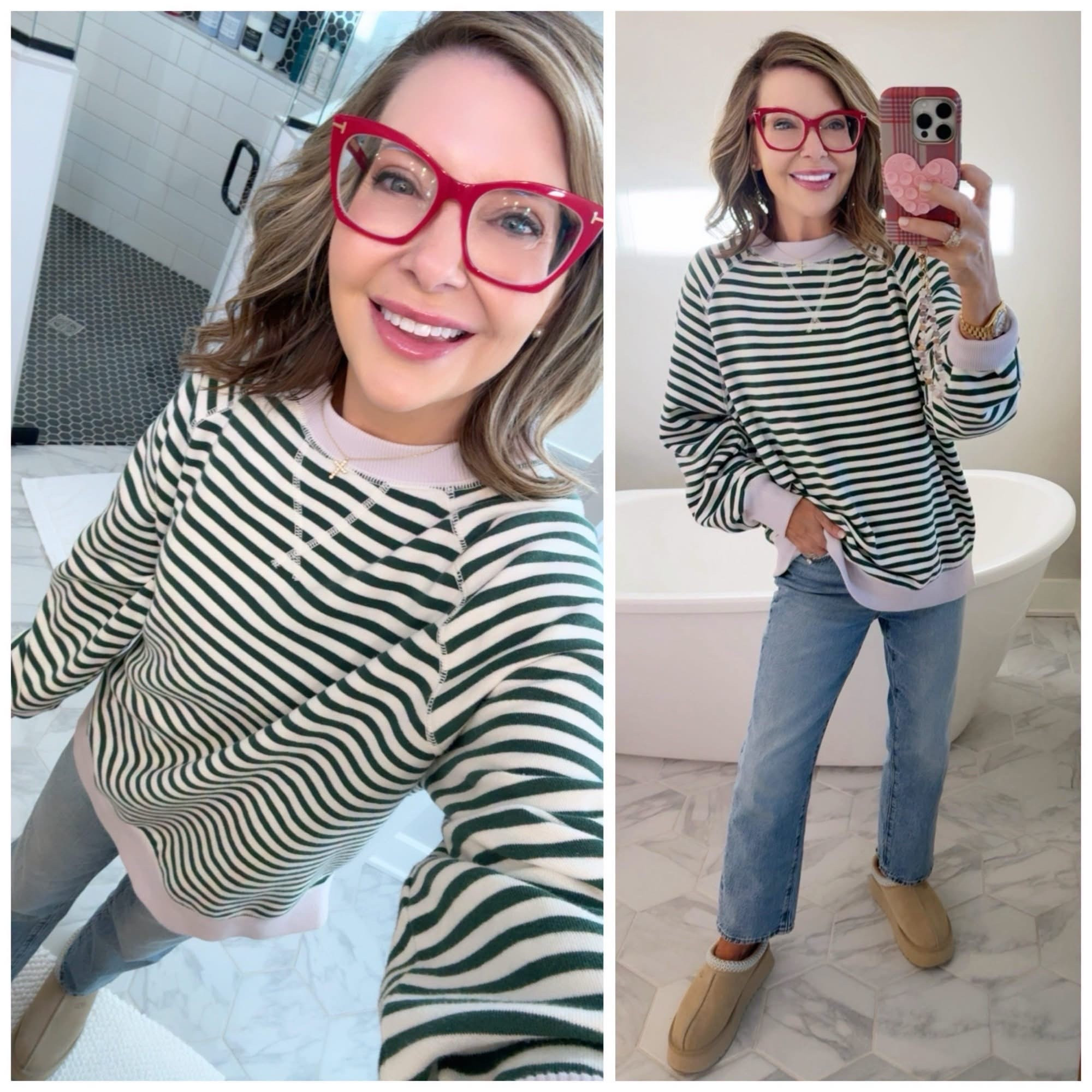 Good morning! Happy Friday! 

It’s our little towns homecoming this weekend and MSU’s too! Weather looks awesome! Loving this sweatshirt! It’s on a great sale right now! Comes in other colors too! 

Dropping 🔗👇 to shop