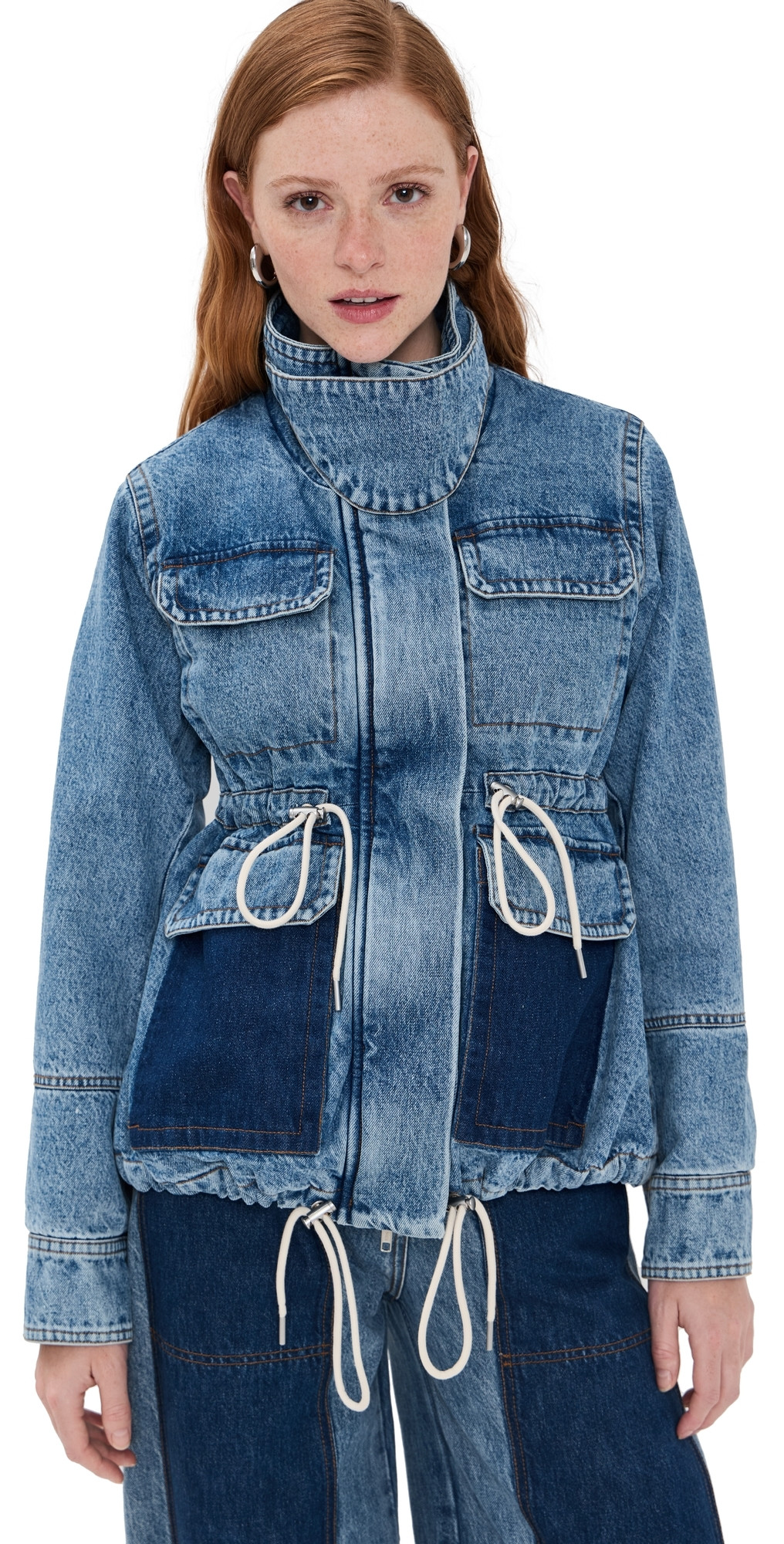 CO Cropped Flated Military Jacket Indigo S | Shopbop