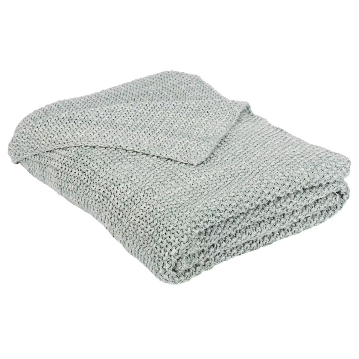 Liliana Knit Throw Blanket - Dull Blue/Natural - 50" x 60" - Safavieh . | Target