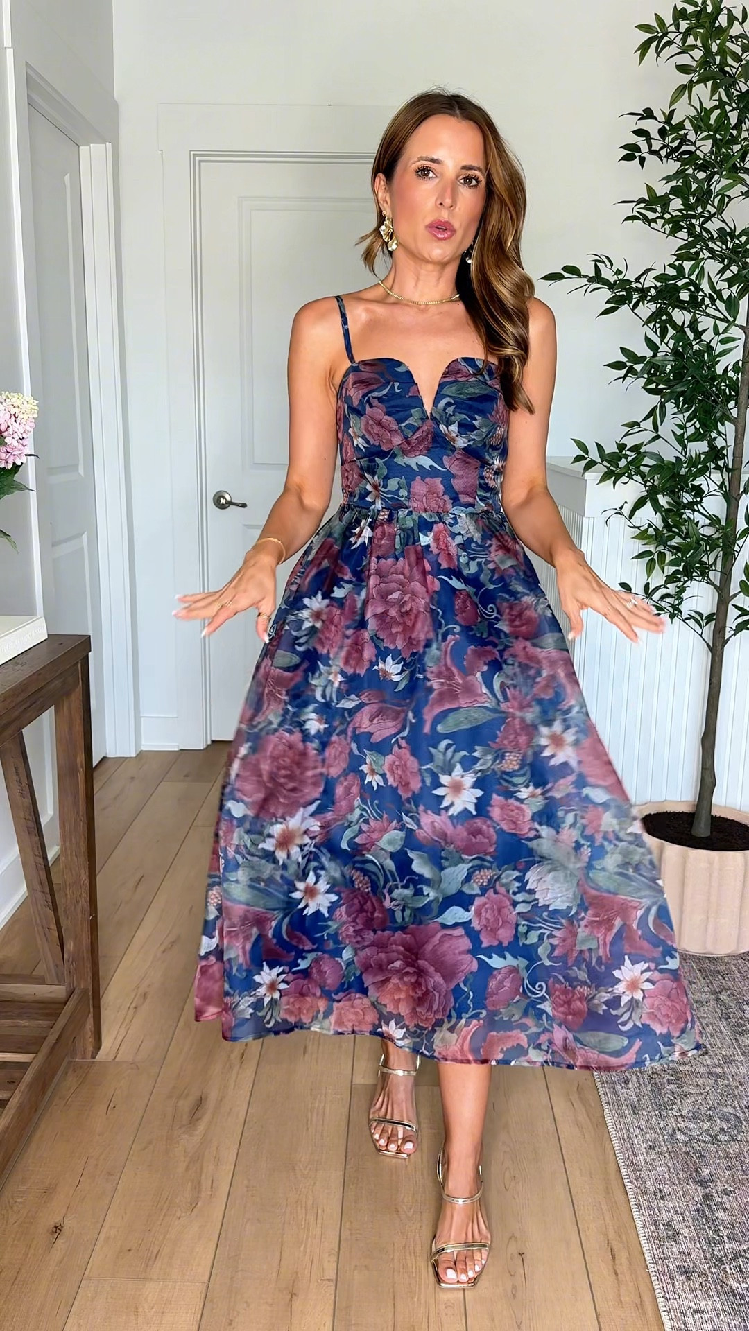 Summer wedding guest dress. Fall wedding guest dress. Wearing XS. Party dress. Floral midi dress. Cocktail dress. Baby shower dress. Wedding shower dress.

#LTKTravel #LTKWedding #LTKootd