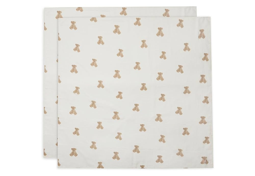 Jollein 535-852-66095 Spucktücher/Mundtücher hydrofiel Teddybär weiß 2er Pack (115x115 cm) | Amazon (DE)