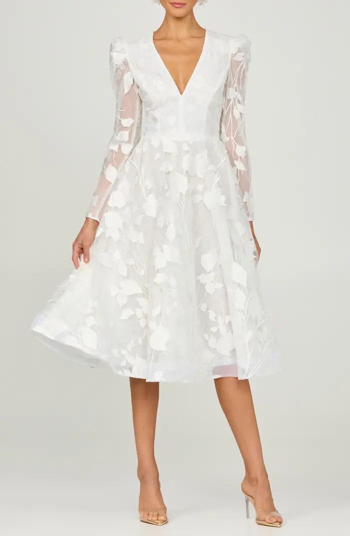 HELSI Parker Embroidered Long Sleeve Cocktail Dress | Nordstrom | Nordstrom