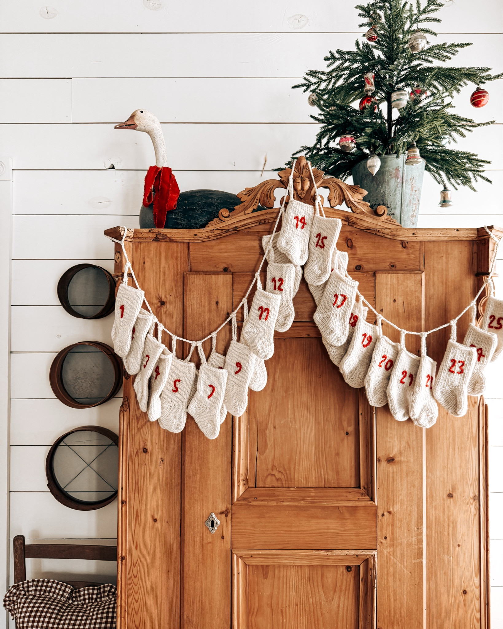 My favorite advent heirloom! Hand-made wool stockings with 25 numbers. 

#LTKHome #LTKHoliday