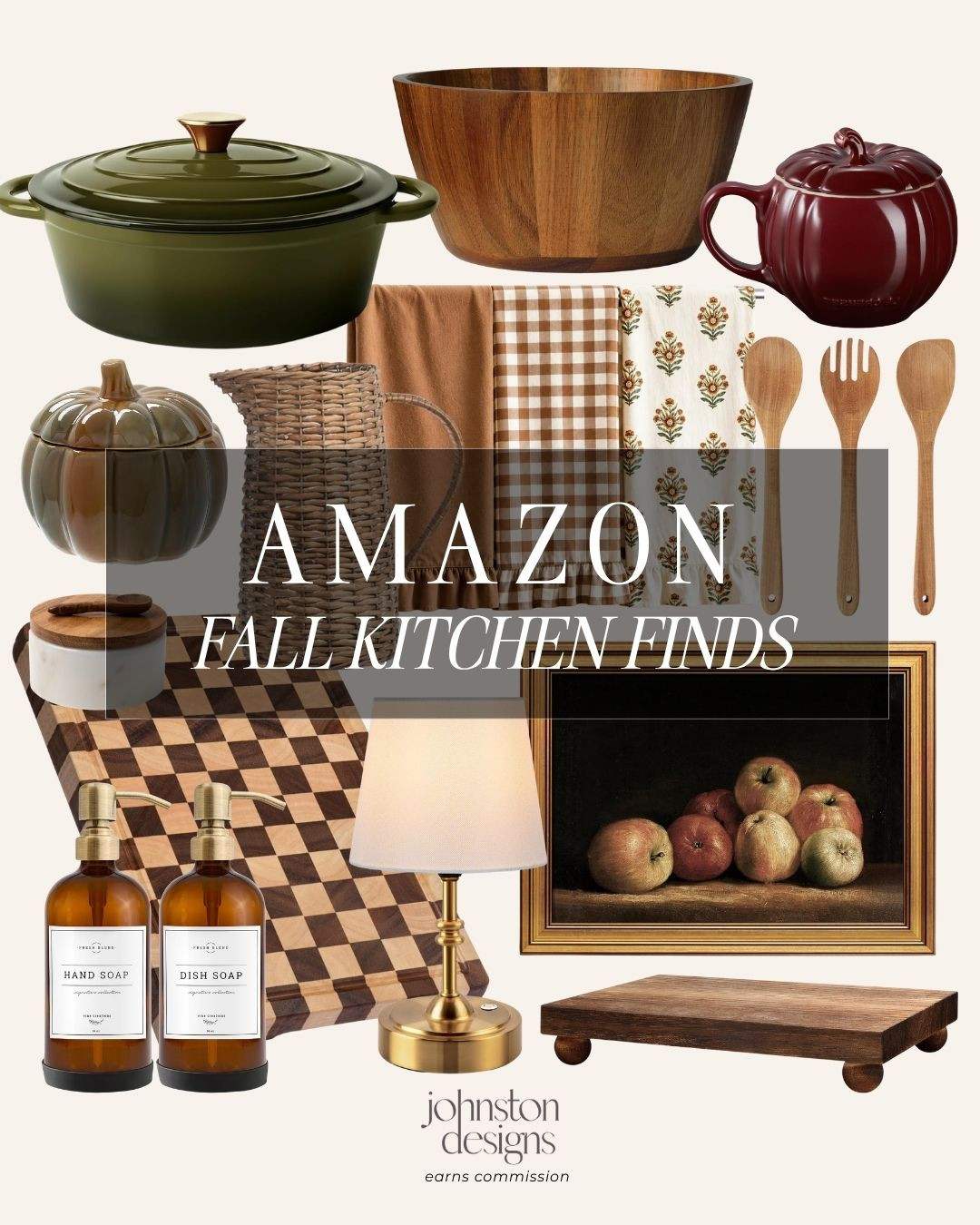 A cozy fall kitchen starts with warm colors and natural textures. 🍂 From olive cookware and wooden serveware to seasonal linens and charming pumpkin accents, these Amazon finds make everyday cooking and autumn hosting feel extra special.

Amazon fall kitchen finds, cozy autumn kitchen décor, olive green cookware, wooden serving bowl, fall kitchen towels, pumpkin kitchen décor, checkerboard cutting board, autumn hosting essentials

#amazonfinds #amazonhome #fallkitchen #falldecor #kitchendecor #autumnhome #cozyhome #hostingessentials #kitchenfinds
 

 #LTKSeasonal #LTKHome