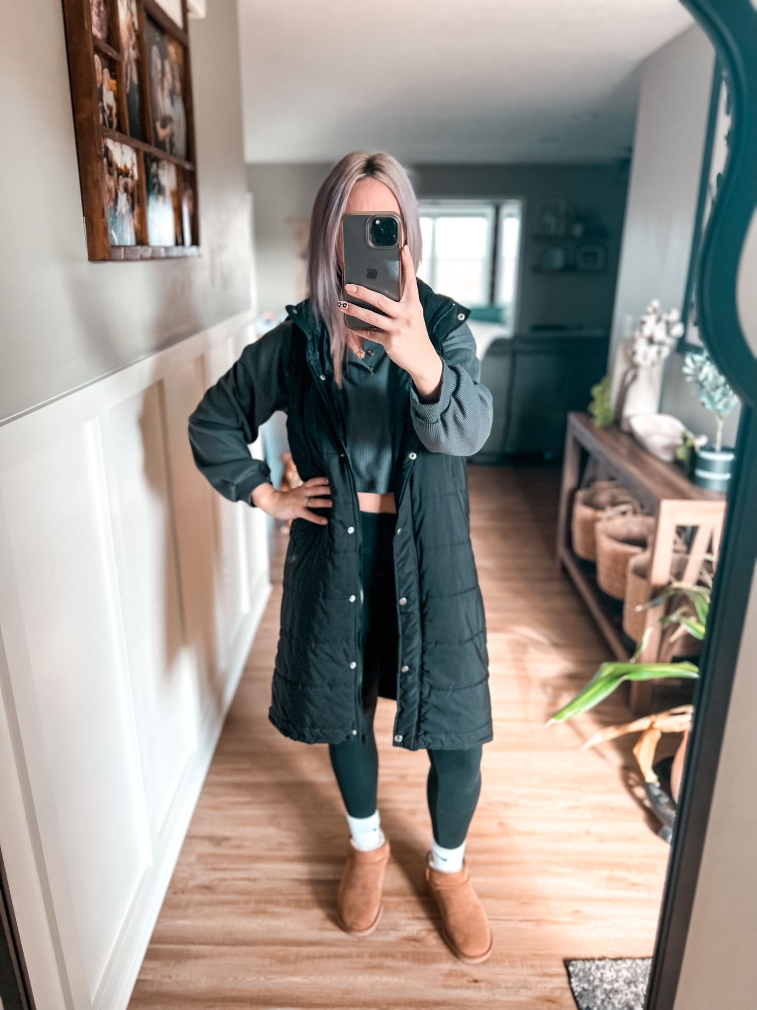 Spring? Not yet! Keep your layers handy! Perfect outfit for running errands! 

Crop , high waisted, mom leggings , puffer vest , nike , UGG , UGG mini 

#LTKunder100 #LTKSeasonal #LTKfit