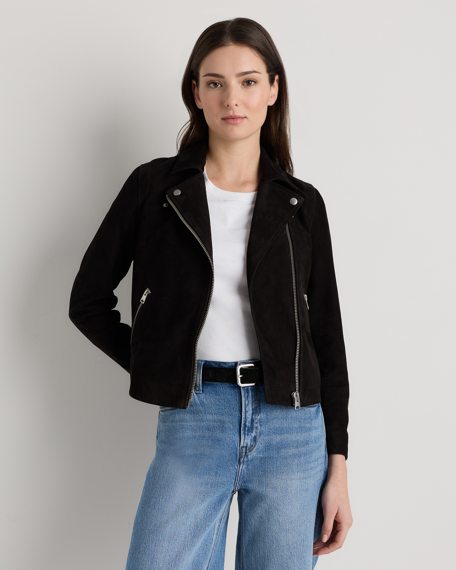 100% Suede Biker Jacket | Quince