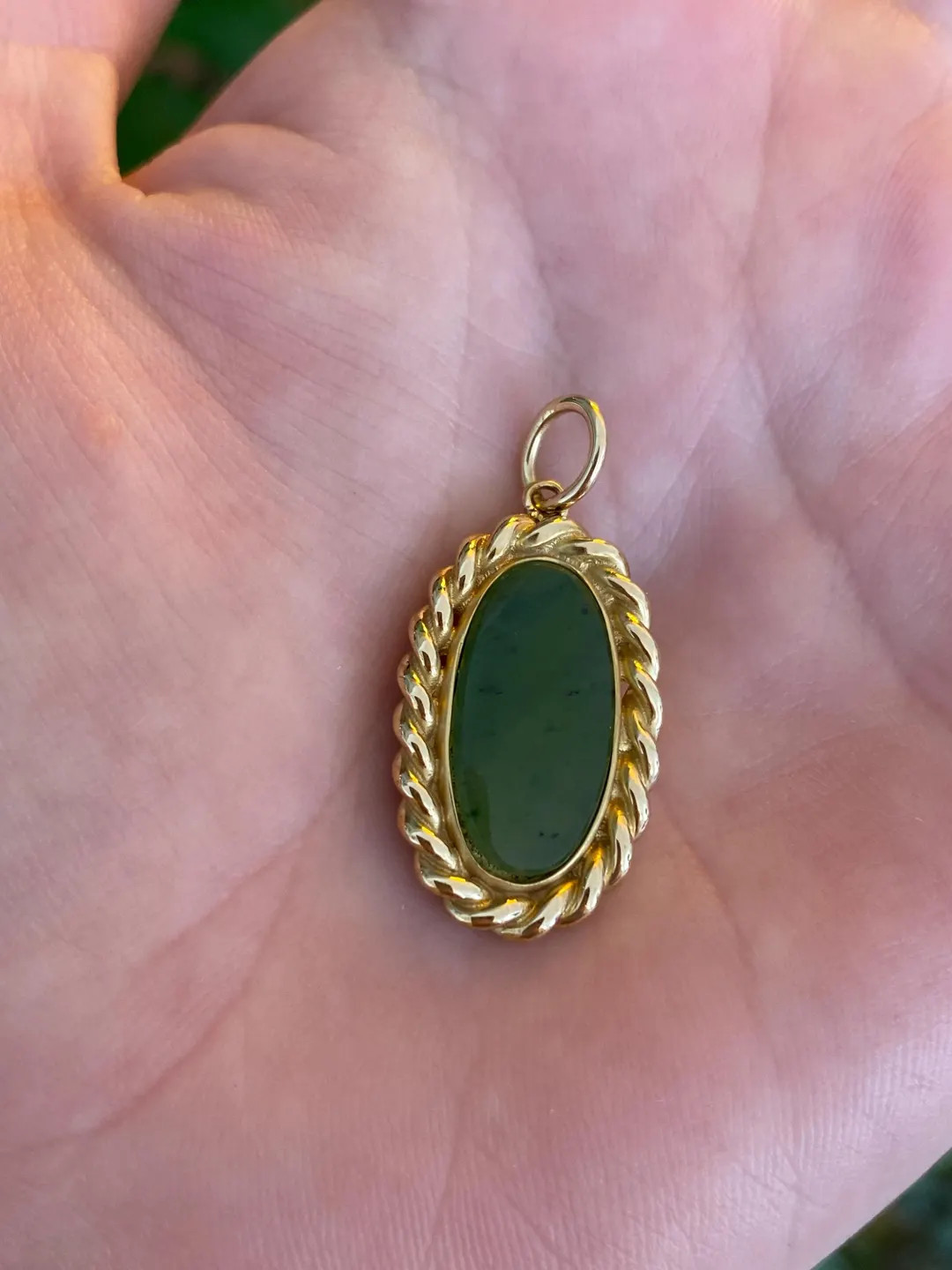 Vintage Solid 14k Yellow Gold Nephrite Jade Charm - Fine Estate Jewelry - Real Genuine Gold - Ets... | Etsy (US)
