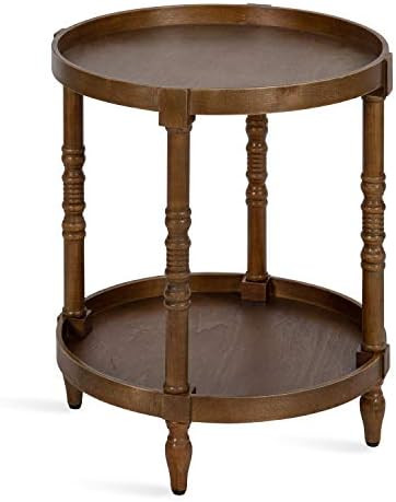 Kate and Laurel Bellport Farmhouse Side Table, 20 x 20 x 24, Rustic Brown, Sophisticated Rustic E... | Amazon (US)