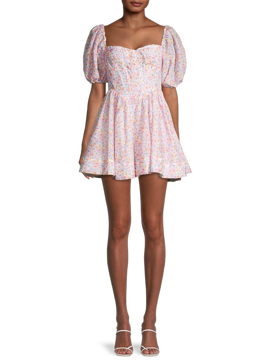 Bardot Women's Kiah Floral Mini Corset Dress - Pink Multicolor - Size 6 | Saks Fifth Avenue OFF 5TH