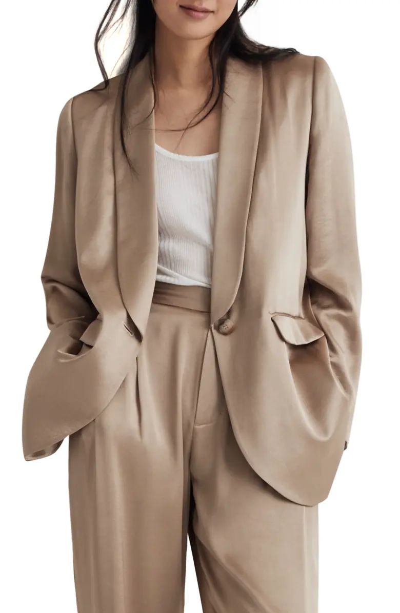 Oversize Satin Blazer | Nordstrom