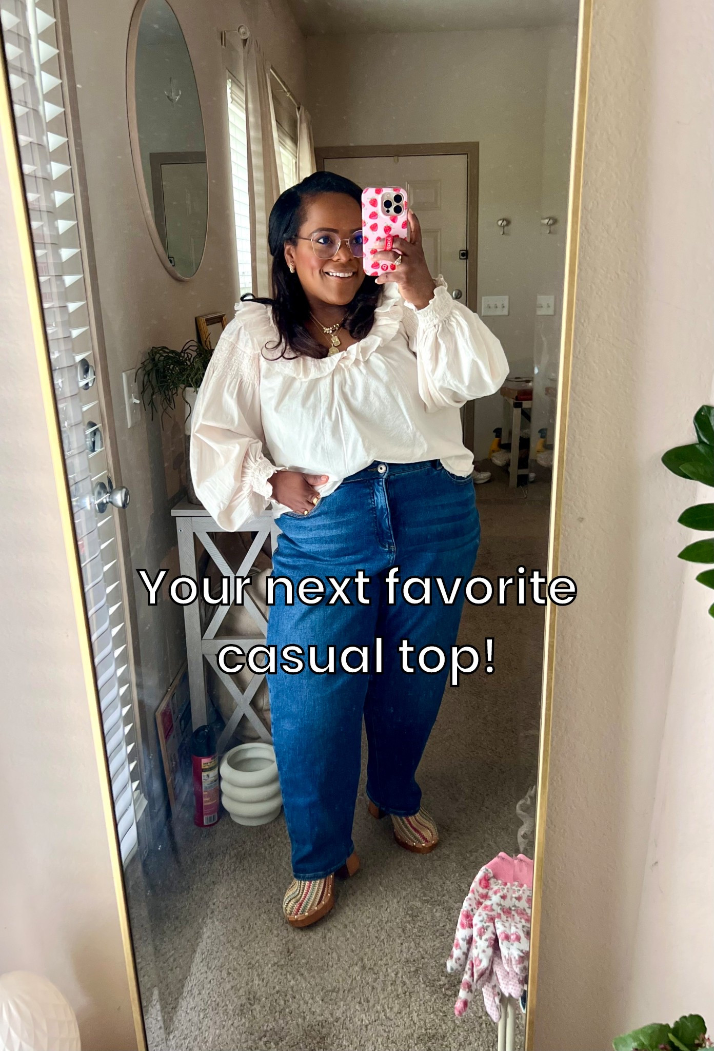 This top from Anthropologie can be worn two ways, on or off the shoulders!! Size down one because there’s a lot of fabric. I’m wearing the size medium. 

#LTKMidsize #LTKSaleAlert #LTKStyleTip