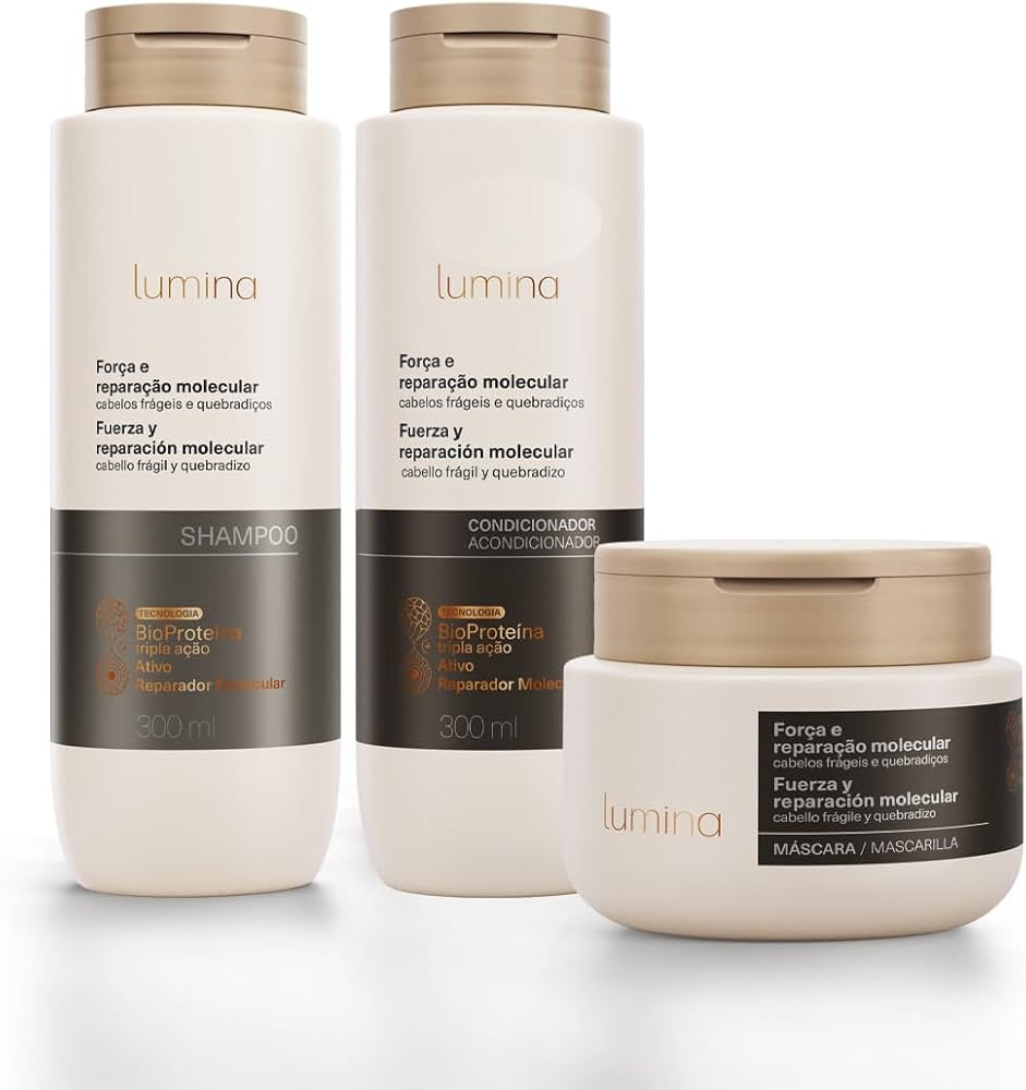 Kit Shampoo, Condicionador e Máscara Lumina Força e Reparação Molecular | Amazon (BR)