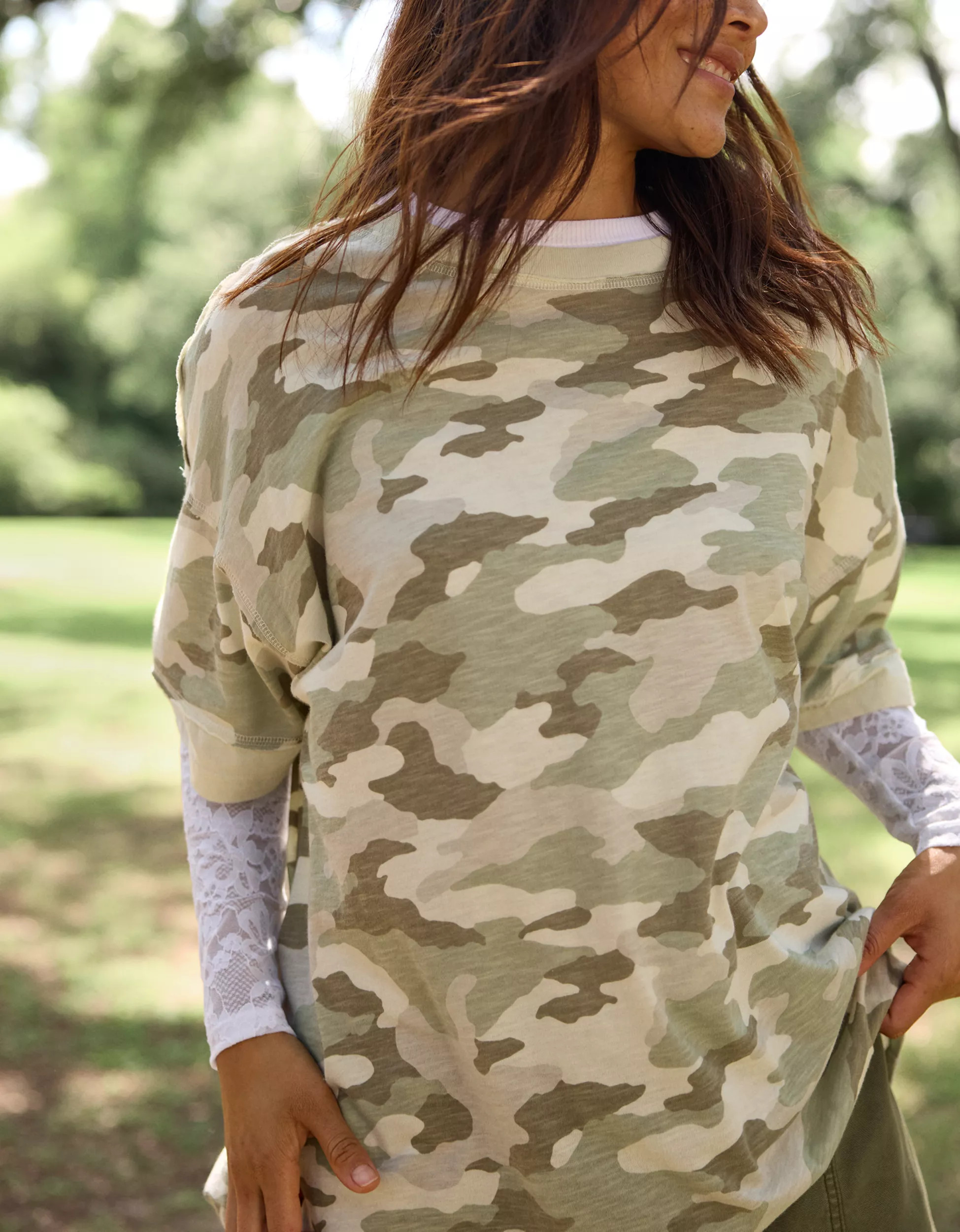 Aerie Crew Oversized Boyfriend T-Shirt | Aerie