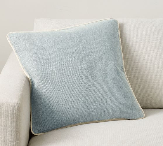 Everyday Linen Reversible Piped Pillow | Pottery Barn (US)