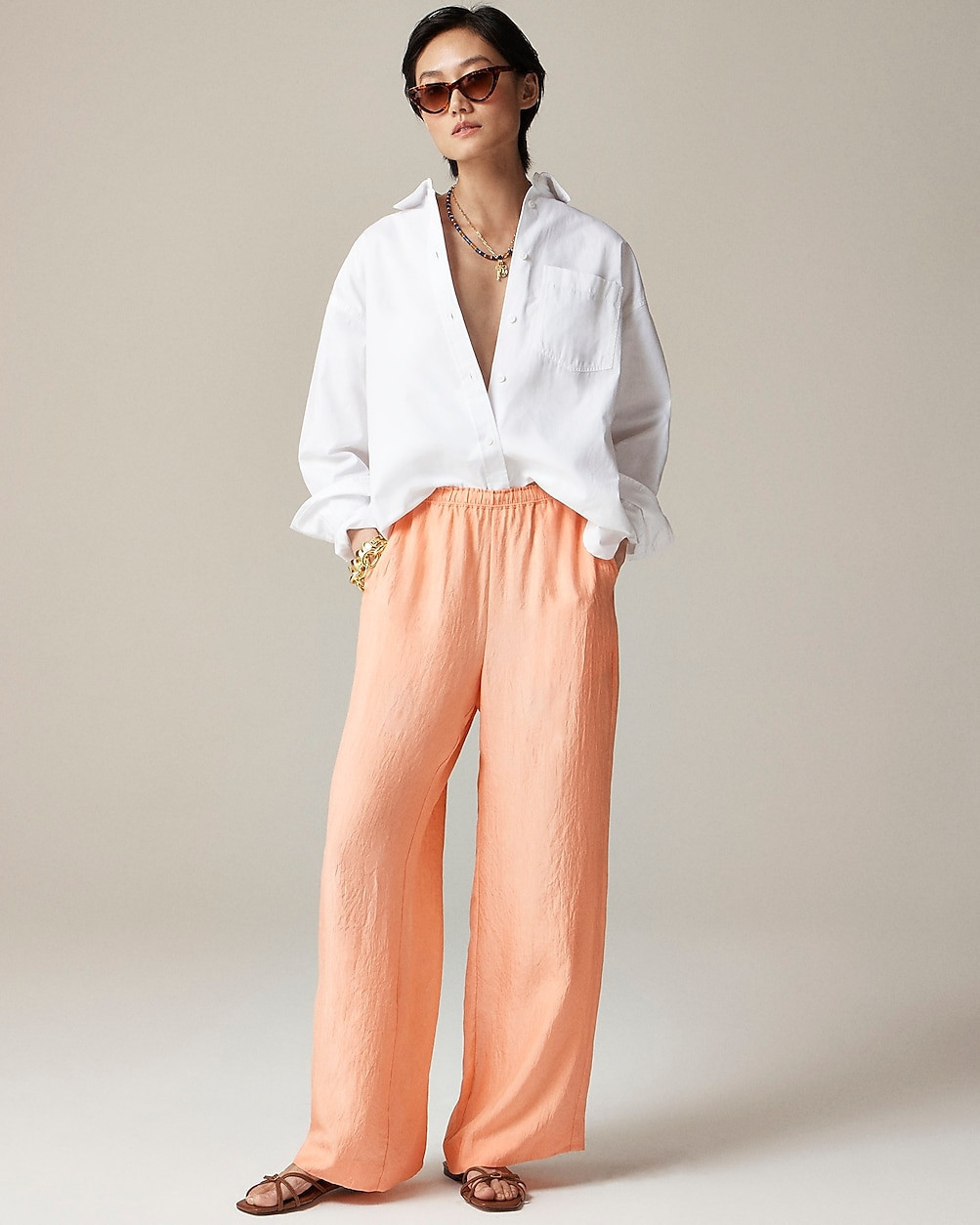 Stratus pant in textured satin | J. Crew US